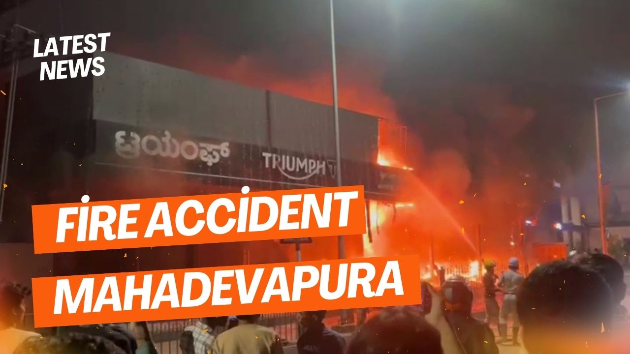 Fire Accident in Mahadevapura Bangalore Today 50 Two Wheeler Burnt